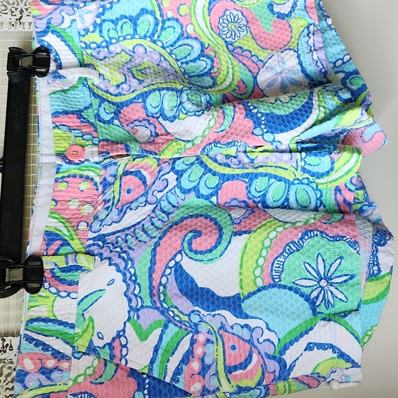 Lilly‎ Pulitzer The Callahan Short sz 16 Pique Texture Ocean - Picture 4 of 16